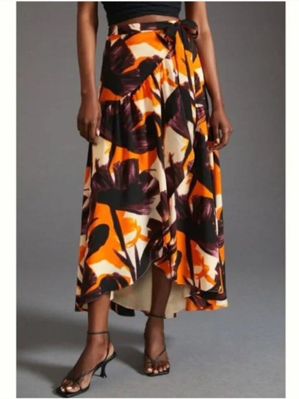 Hutch Anthropologie Printed Wrap Maxi Skirt